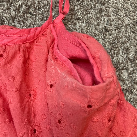 Lsenboye Eyelet Zipper Front Flowy Tank Top - Picture 10 of 13